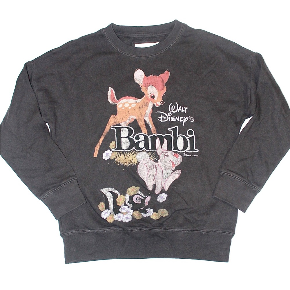 abercrombie kids Black Bambi Graphic Sweatshirt